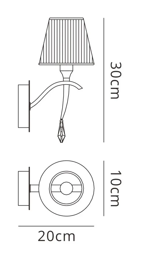 Siena Polished Brass Crystal Wall Lights Mantra Shaded Wall Lights